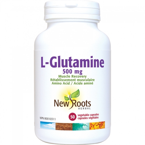 L-Glutamine Capsules · 500 mg - New Roots Herbal 
