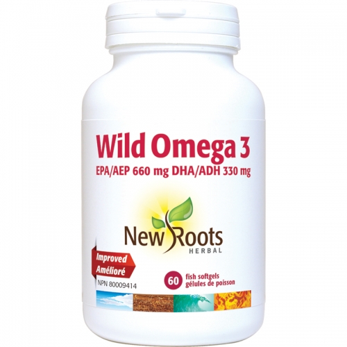 Wild Omega 3 EPA 660 mg DHA 330 mg - New Roots Herbal 