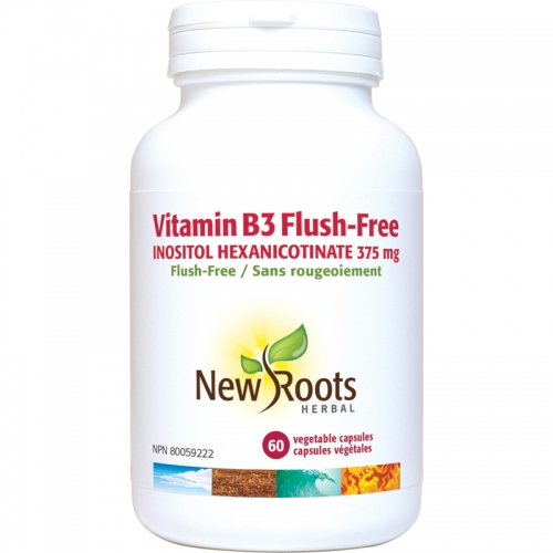 Vitamine B3 Sans rougeoiement 375 mg - New Roots Herbal 