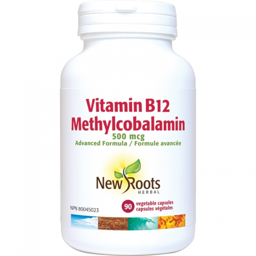 Vitamine B12 Méthylcobalamine 500 mcg - New Roots Herbal 