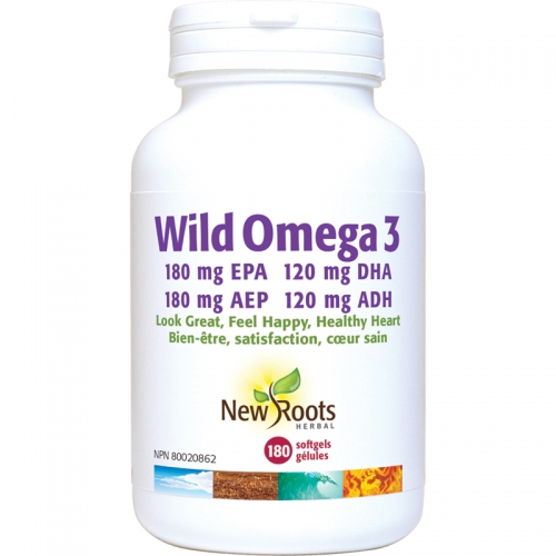 Wild Omega 3 180 mg EPA 120 mg DHA - New Roots Herbal 