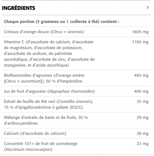 Vitamine C8 Poudre · 1 165 mg de vitamine C par portion - New Roots Herbal 