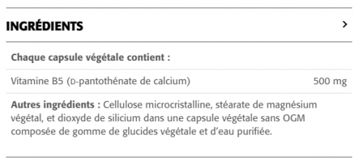 Vitamine B5 Acide Pantothénique 500 mg - New Roots Herbal 