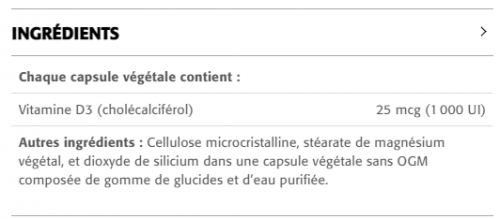 Vitamine D3 Capsules · 1 000 UI - New Roots Herbal 