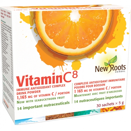 Vitamine C8 Poudre · 1 165 mg de vitamine C par portion - New Roots Herbal 