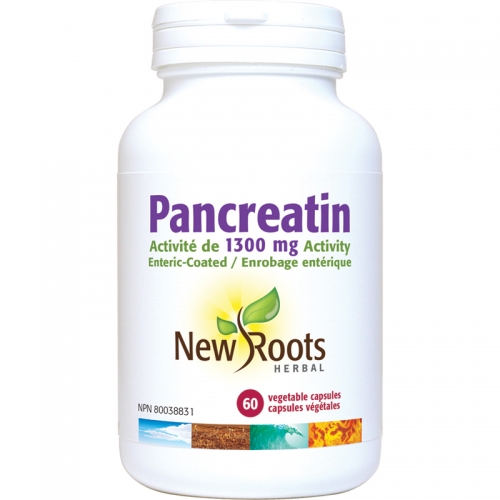 Pancréatine Activité de 1 300 mg - New Roots Herbal 