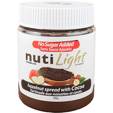 Nutilight -Tartinade de noisettes au chocolat
