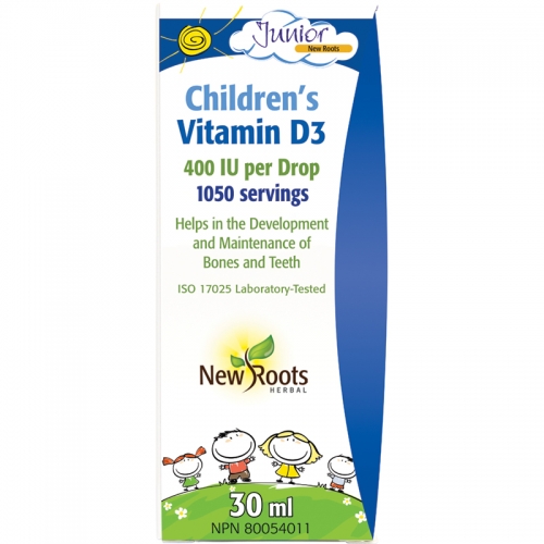 Children’s Vitamin D3 400 IU per Drop · 1,050 Servings - New Roots Herbal 