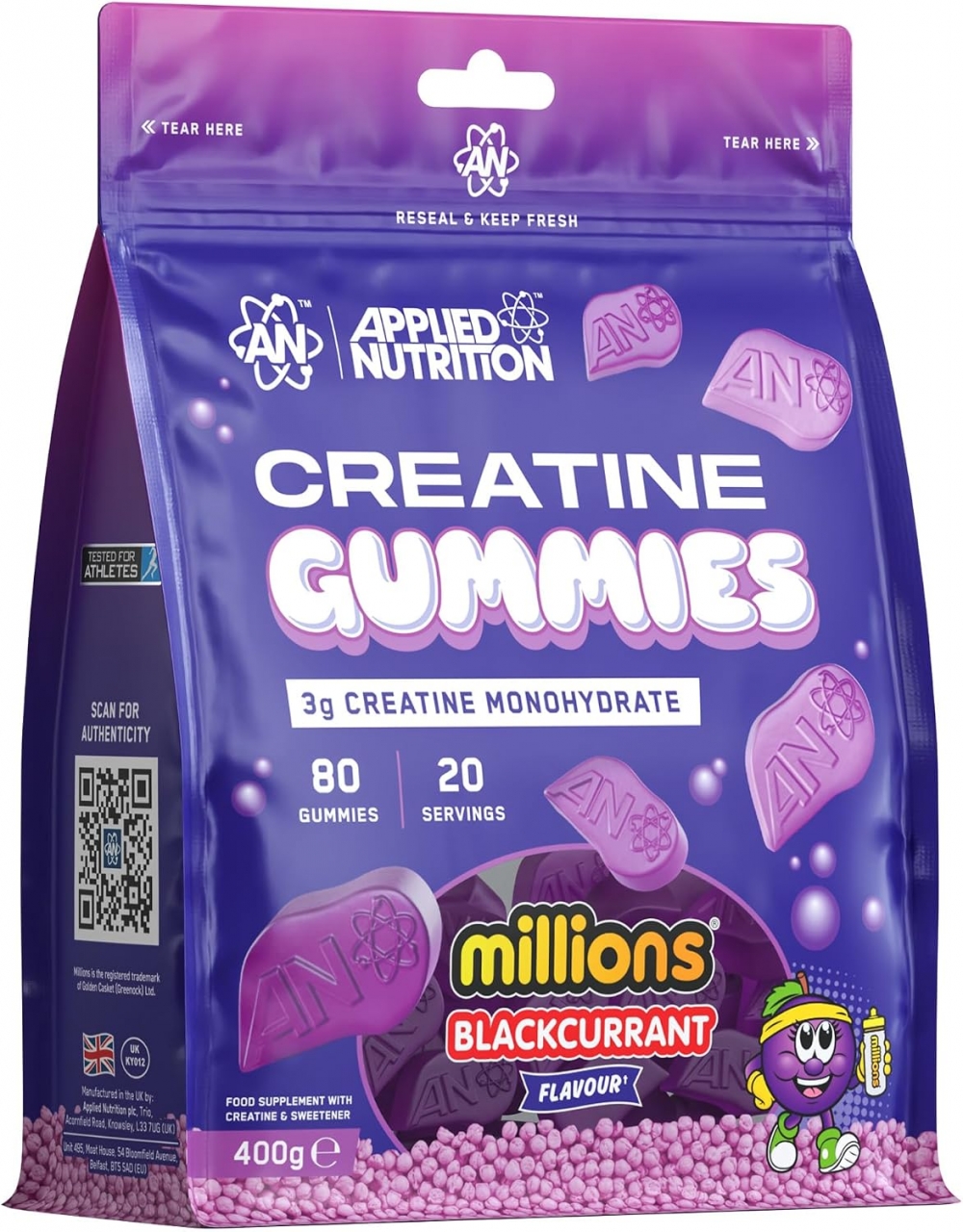 Applied Nutrition Creatine Gummies | Créatine 80 jujubes