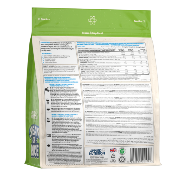 Cream of Rice1kg - Applied Nutrition
