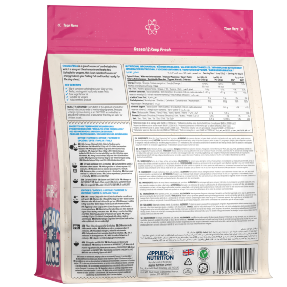 Cream of Rice1kg - Applied Nutrition