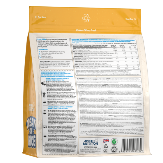 Cream of Rice1kg - Applied Nutrition