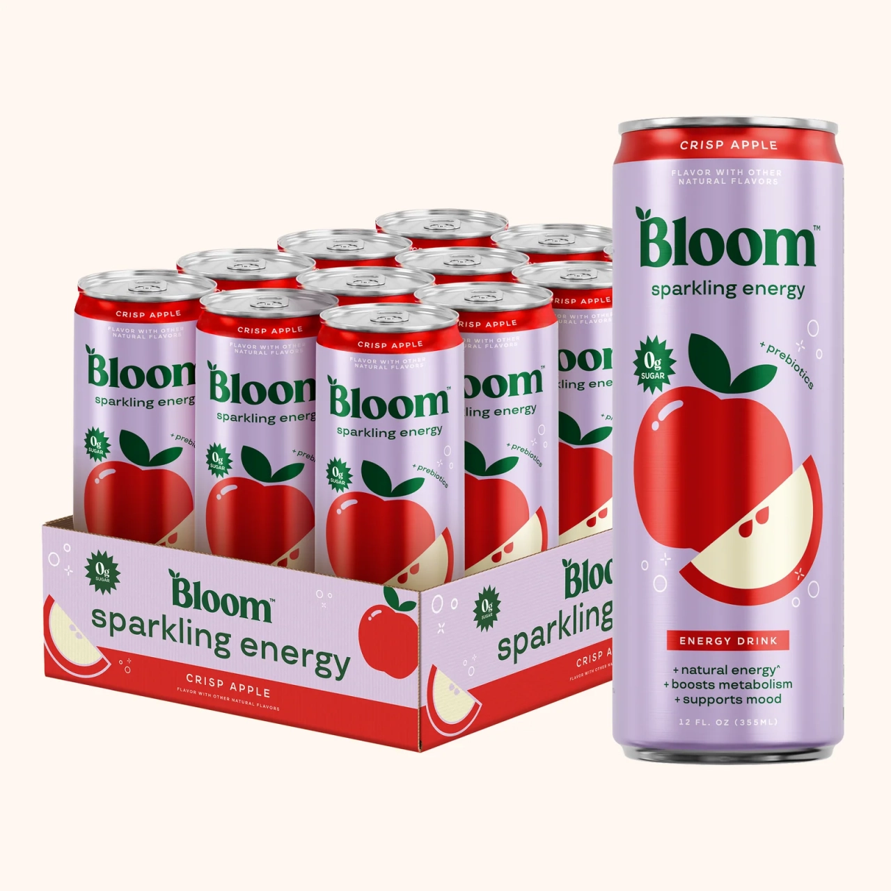 Bloom Sparkling Energy 355 ml | Boisson énergisante sans sucre