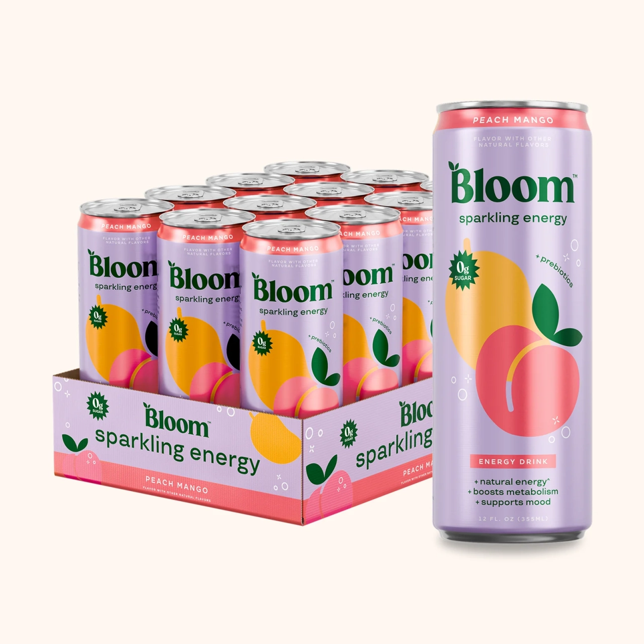 Bloom Sparkling Energy 355 ml | Boisson énergisante sans sucre