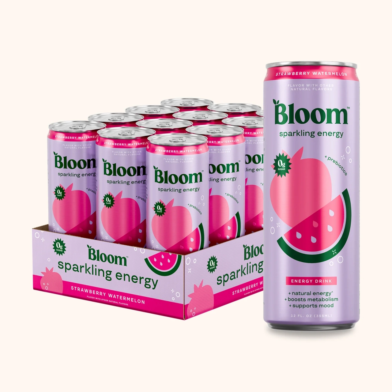 Bloom Sparkling Energy 355 ml | Boisson énergisante sans sucre
