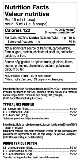 Boosted MCT Cooking Oil