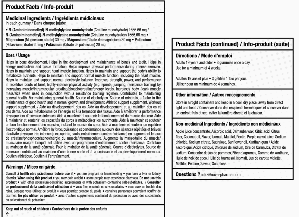 Nova Pharma - Créatine + Électrolytes Gummies