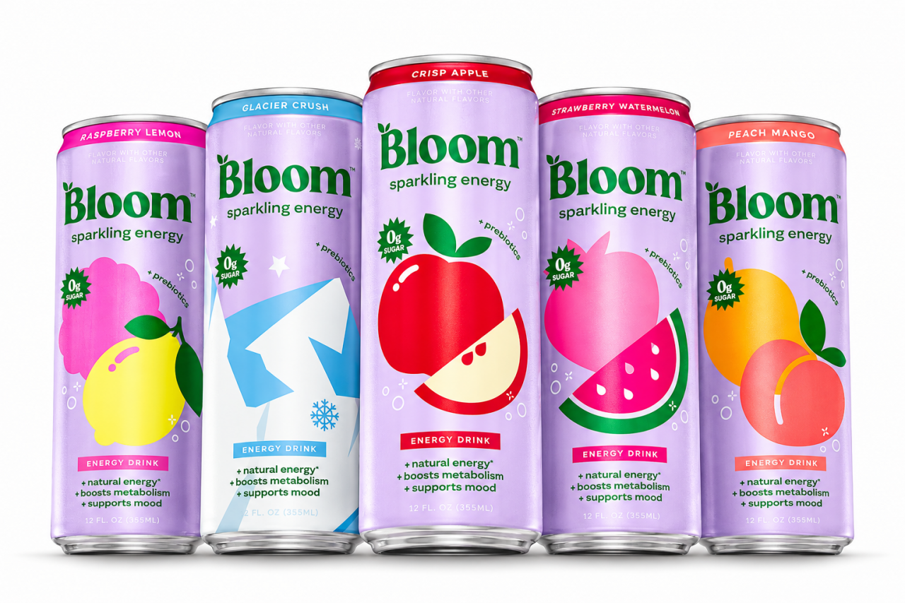 Bloom Sparkling Energy 355 ml | Boisson énergisante sans sucre