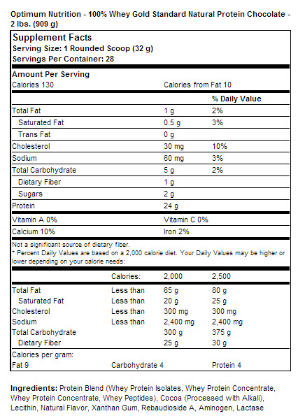 Gold Standard Natural 100% Whey