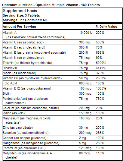 Opti-Men (Men's Multiple) 