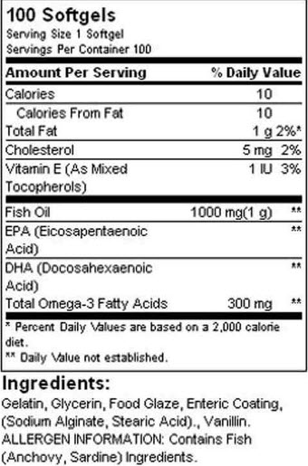 Enteric Coated Fish Oil Softgels