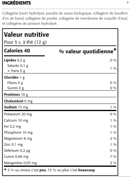 Multi 5 Collagène avec cacao bio - New Roots Herbal