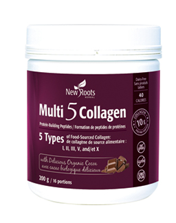 Multi 5 Collagène avec cacao bio - New Roots Herbal