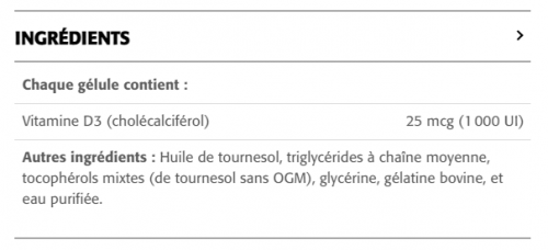Vitamine D3 Gélules · 1 000 UI - New Roots Herbal