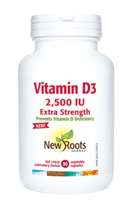 Vitamine D3 2 500 UI extra fort capsules - New Roots Herbal