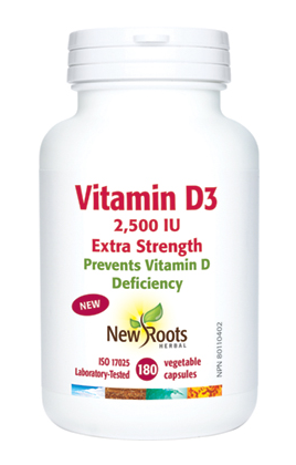 Vitamin D3 2,500 IU Extra Strength (capsules) - New Roots Herbal