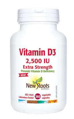 Vitamin D3 2,500 IU Extra Strength (capsules) - New Roots Herbal