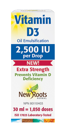 Vitamin D3 2,500 IU Extra Strength (liquid) - New Roots Herbal