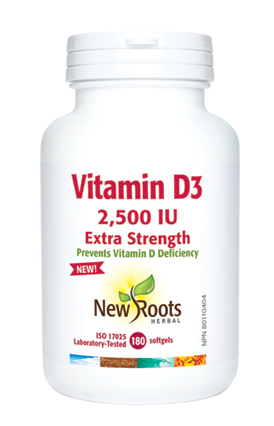 Vitamin D3 2,500 IU Extra Strength (softgels) - New Roots Herbal