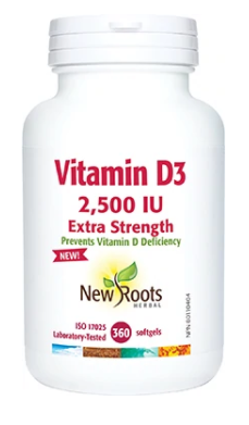 Vitamin D3 2,500 IU Extra Strength (softgels) - New Roots Herbal