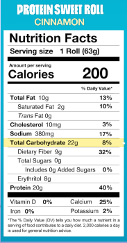 Legendary foods	Protein sweet roll