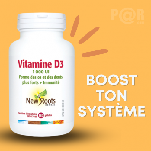 Vitamine D3 Gélules · 1 000 UI - New Roots Herbal
